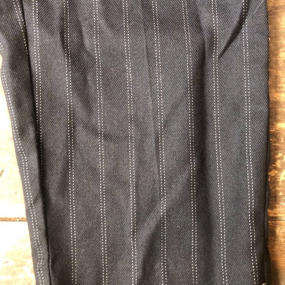 Topman Navy Pin Stripe Pants Size 30 Waist , Cropped Dress Pants - Picture 3 of 10